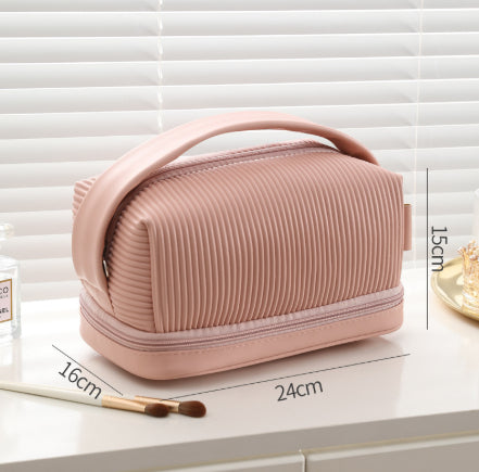 Cream Toast Makeup Bag Large Capacity