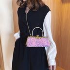 Metal Handbag With Diamond evening bag