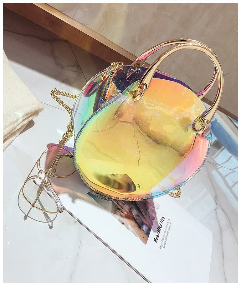 New Fashion Laser Pvc Chain Jelly Portable Shoulder Bag