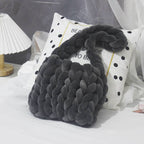 Hand-woven Super Coarse Wool Material Bag