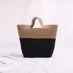 European And American Fashion Color Matching Straw Bag