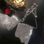 Women's Metal Sequin Chain Shoulder Messenger Bag
