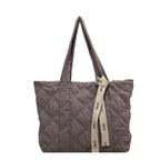 Women's Winter New Silk Scarf Rhombus Large-capacity Padded Shoulder Bag