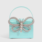 Square Butterfly Diamond One Shoulder Crossbody Handbag
