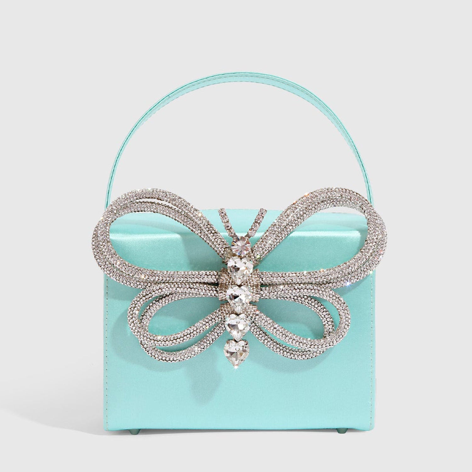 Square Butterfly Diamond One Shoulder Crossbody Handbag