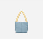 Small Cute Down shoulder bag Soft Leather Rhomboid