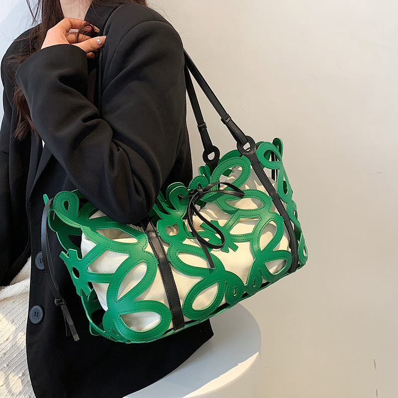 Hollow Design Ins Western Style One-shoulder Portable shoulder Bag