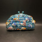 New Empty Metal Diamond Clutch Evening Bag