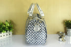 Denim Bag Canvas Belt Rhinestone Braided Rivet Round Bucket Crossbody Shoulder