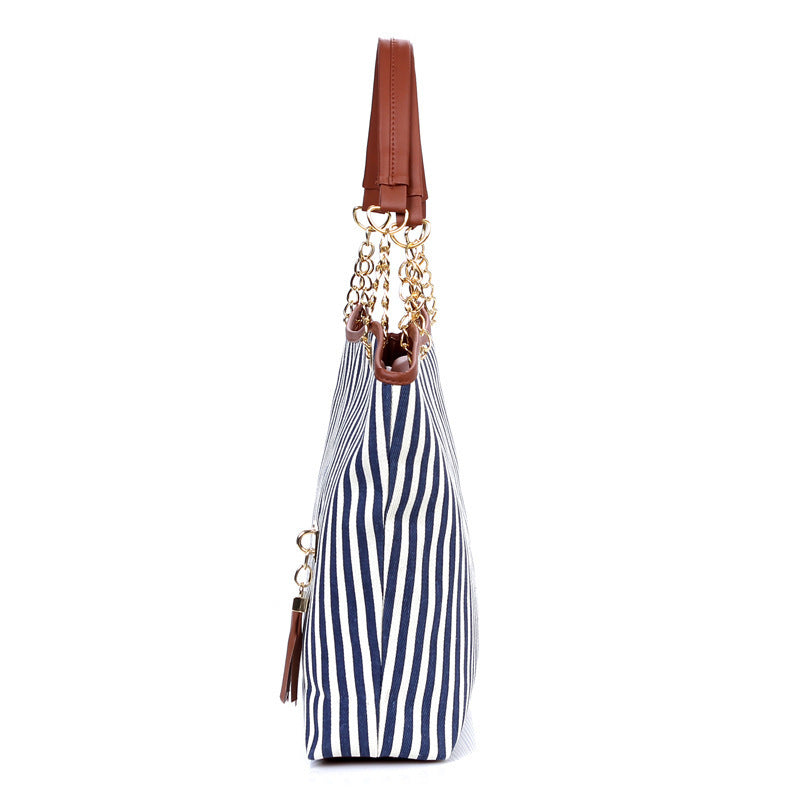 Ladies Fashion Shoulder Bag Tassel Handbag Large Capacity Simple