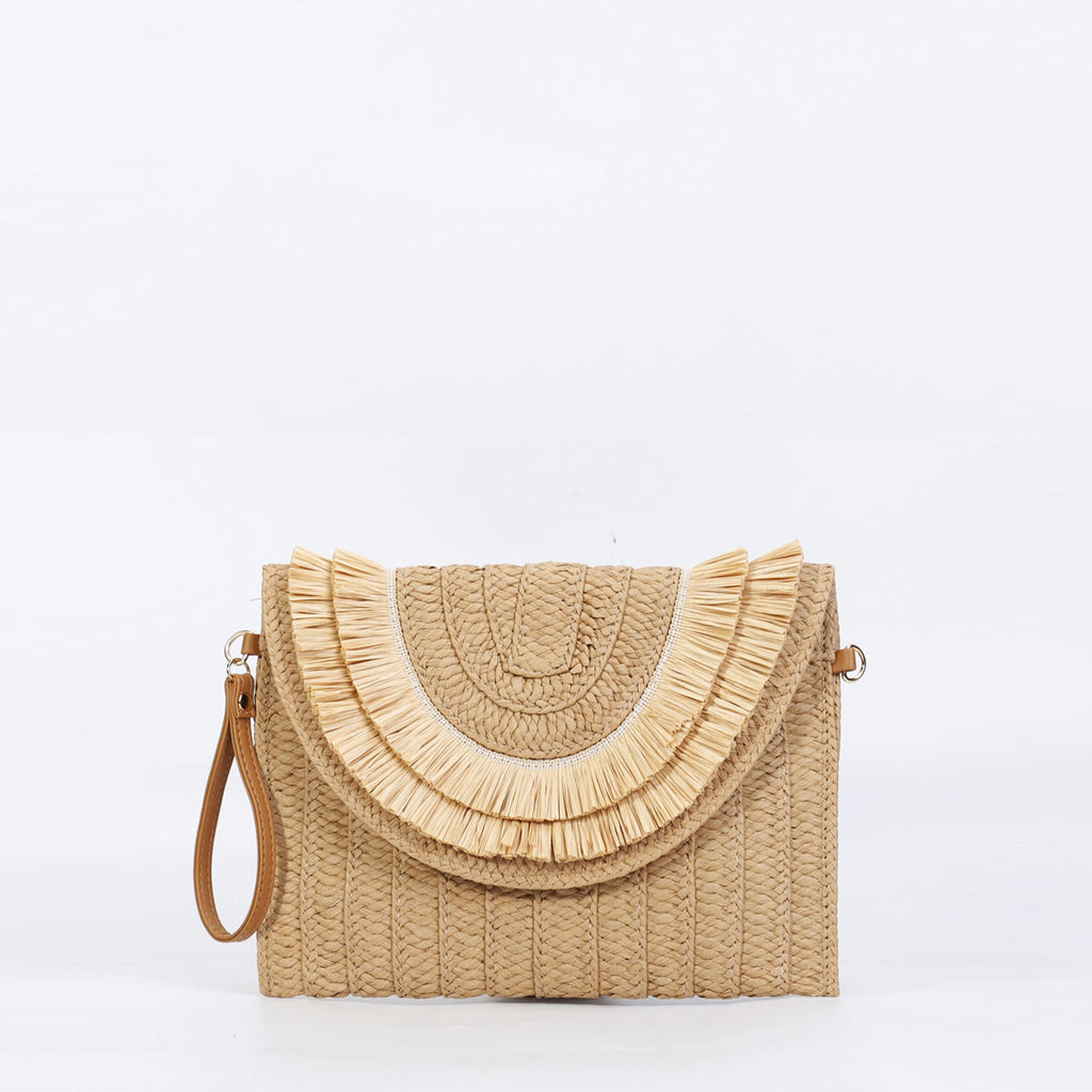 Small Hand Bag Straw Envelope