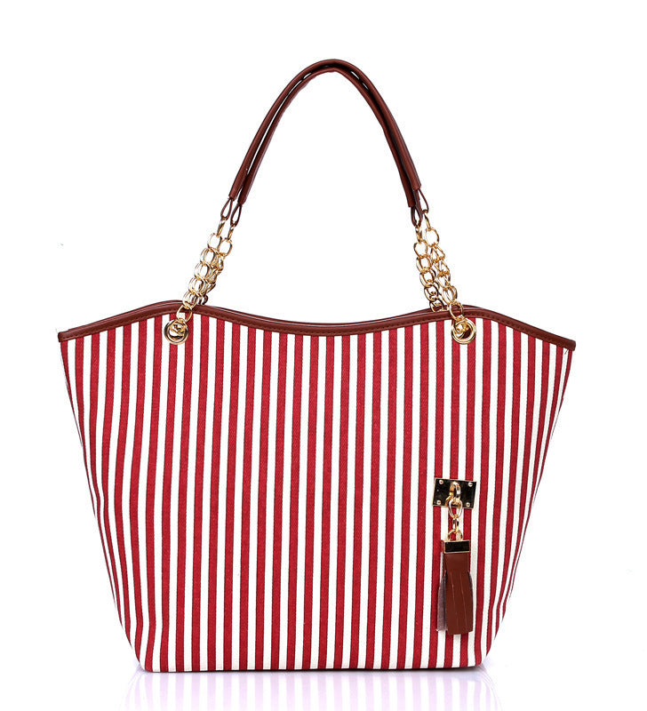 Ladies Fashion Shoulder Bag Tassel Handbag Large Capacity Simple
