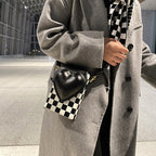 The New Checkerboard Mobile Phone Bag Shoulder Messenger Lady