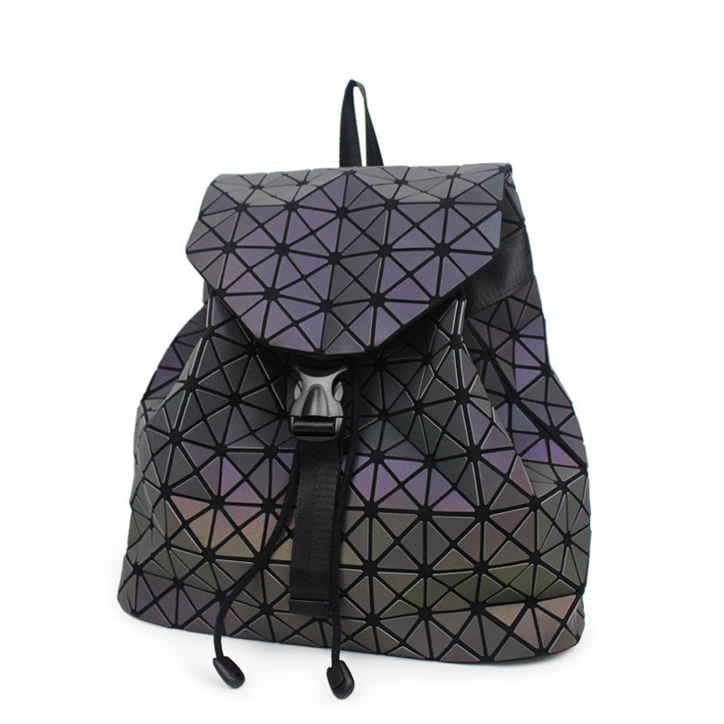 Geometric Luminous Backpack Student Stitching Fashion