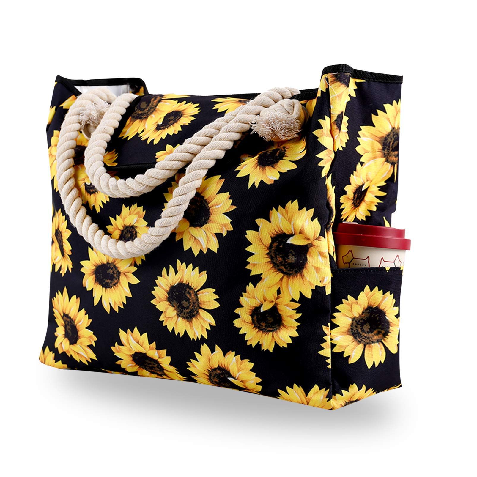 Large Capacity shoulder bag Fashion Print Women's Canvas Beach Bag