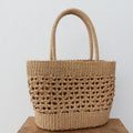 Women's Straw Woven Hollow Hand-held Woven Bag