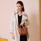 New Leather Women's Niche Design Pleated Messenger Bag