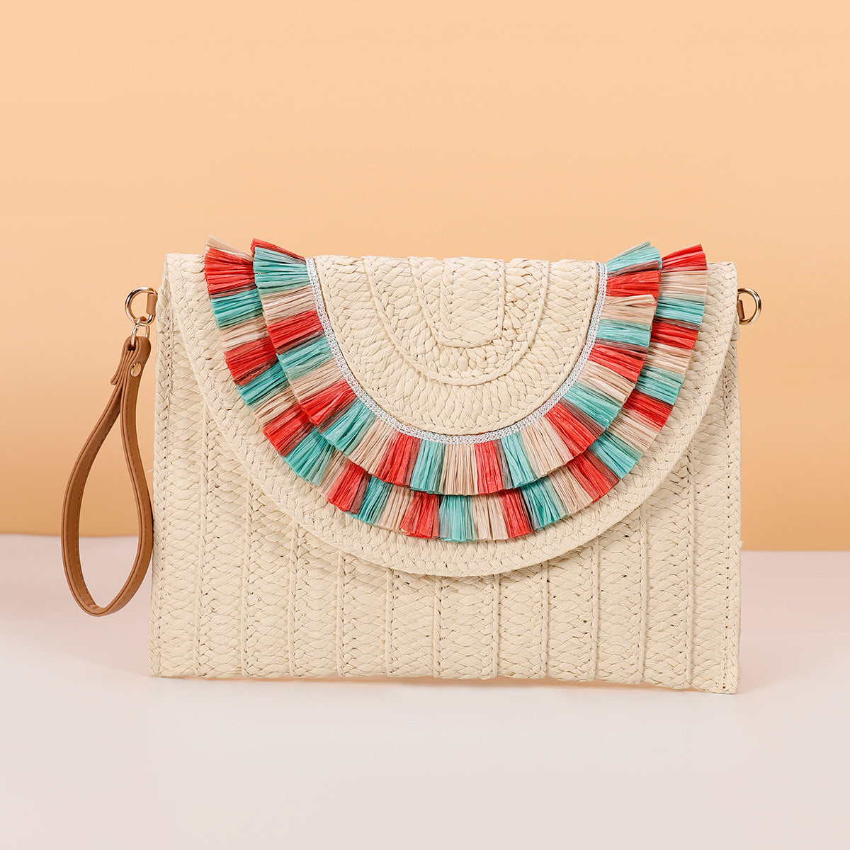 Small Hand Bag Straw Envelope