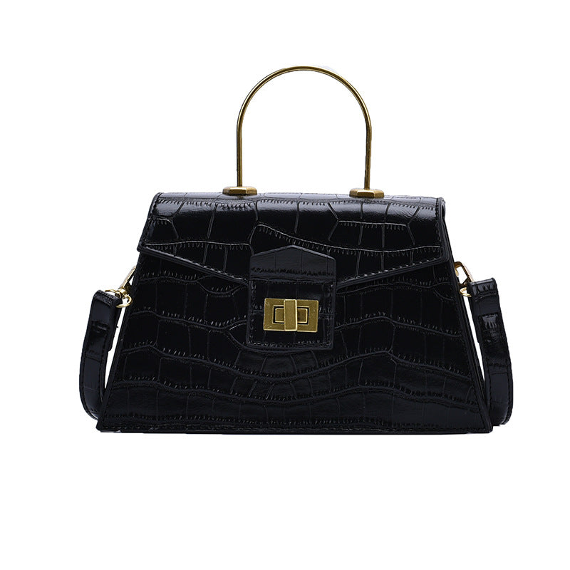 Stylish crocodile-print handbag