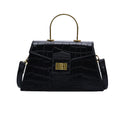 Stylish crocodile-print handbag