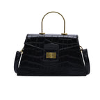 Stylish crocodile-print handbag