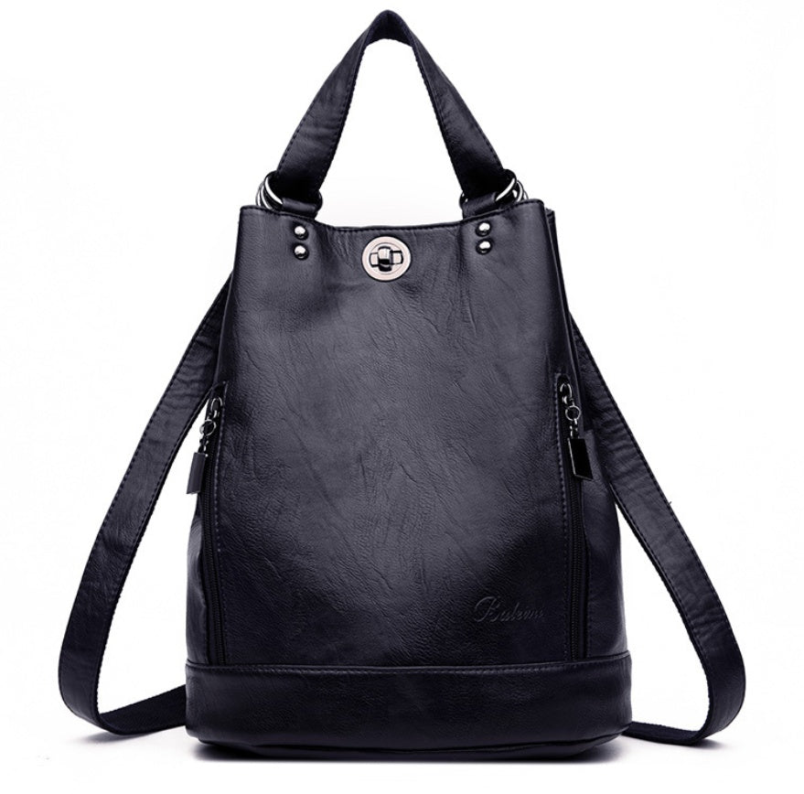 PU leather bucket bag pack