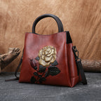 Hand-rubbed color handbag