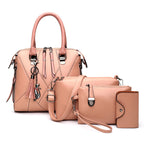 Four-piece Female Bag With Tassel Portable Picture handBag