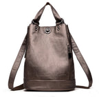 PU leather bucket bag pack