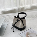Hand-held One-shoulder Patchwork Trendy Small bucket Bag