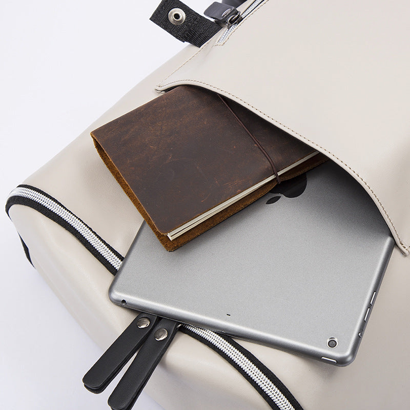 high quality PU lining polyester backpack