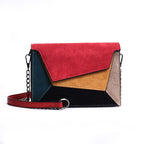 autumn new color personality stitching crossbody bag simple shoulder diagonal package frosted small square bag