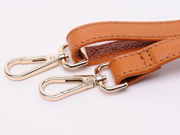 Women's portable diagonal cross-body sling bucket top layer cowhide leather handbag