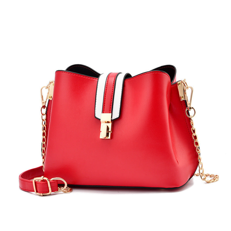 Simple portable ladies shoulder bag