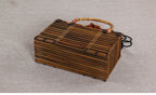 Japanese Style Literary Retro Brown Bamboo Bamboo Woven Bag Handbag Female