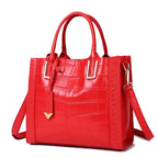 Pattern Woven Handbag Women Leather shoulder bag
