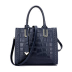 Pattern Woven Handbag Women Leather shoulder bag
