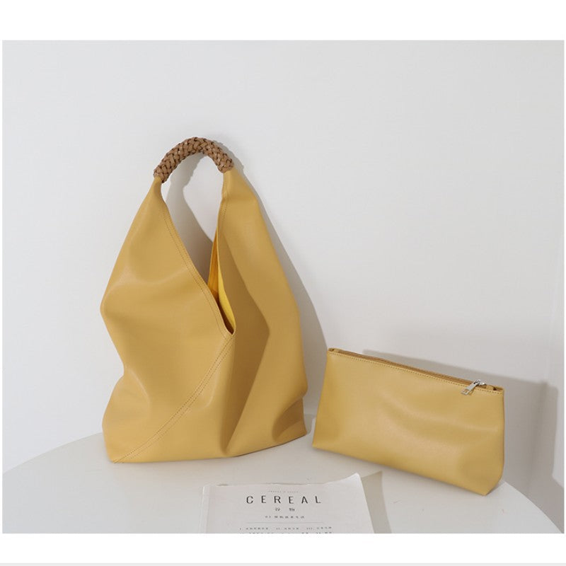 Large-Capacity Soft Leather shoulder bag With One-shoulder