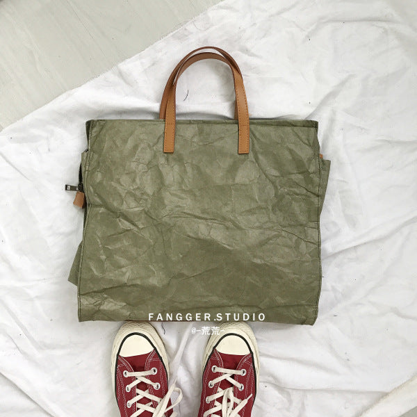New Waterproof Paper Simple Handbag Ins shopping Bag