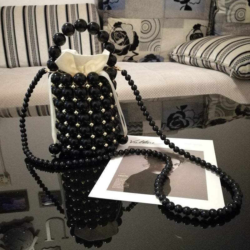 Beaded Bag, Pearl Bag, Single-Shoulder Messenger mini Bag