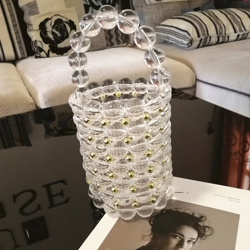 Beaded Bag, Pearl Bag, Single-Shoulder Messenger mini Bag