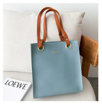 The New Style Trendy Simple Shopping Bag Tote Handbags Casual Shoulder Bag Large-capacity Portable Soft Leather Bag