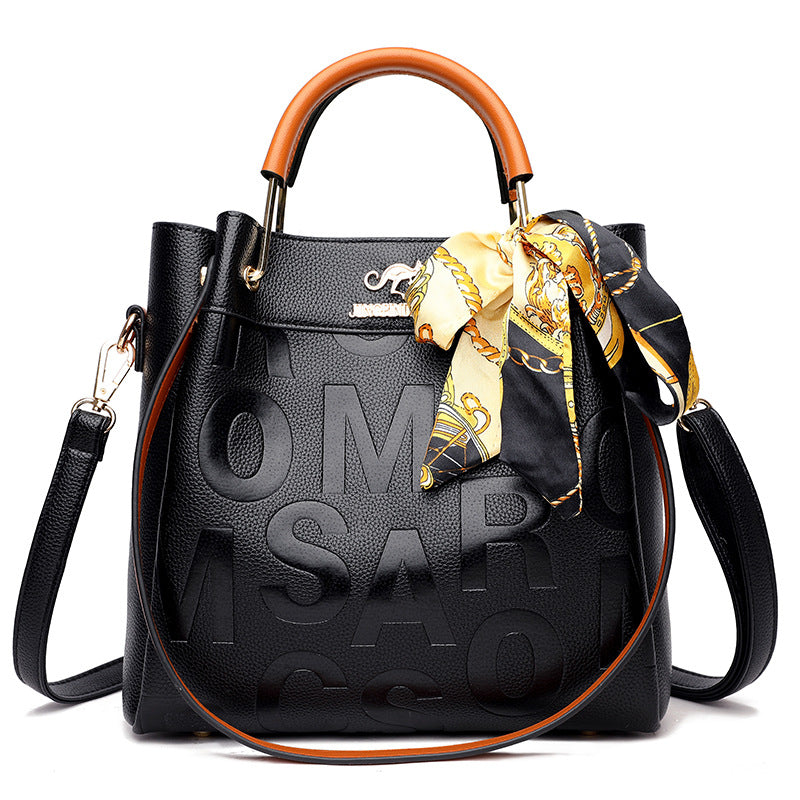 Western Style Soft Leather Embossed handBag