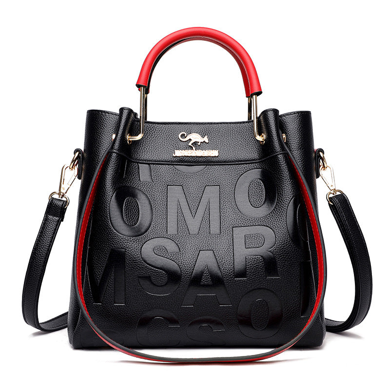 Western Style Soft Leather Embossed handBag