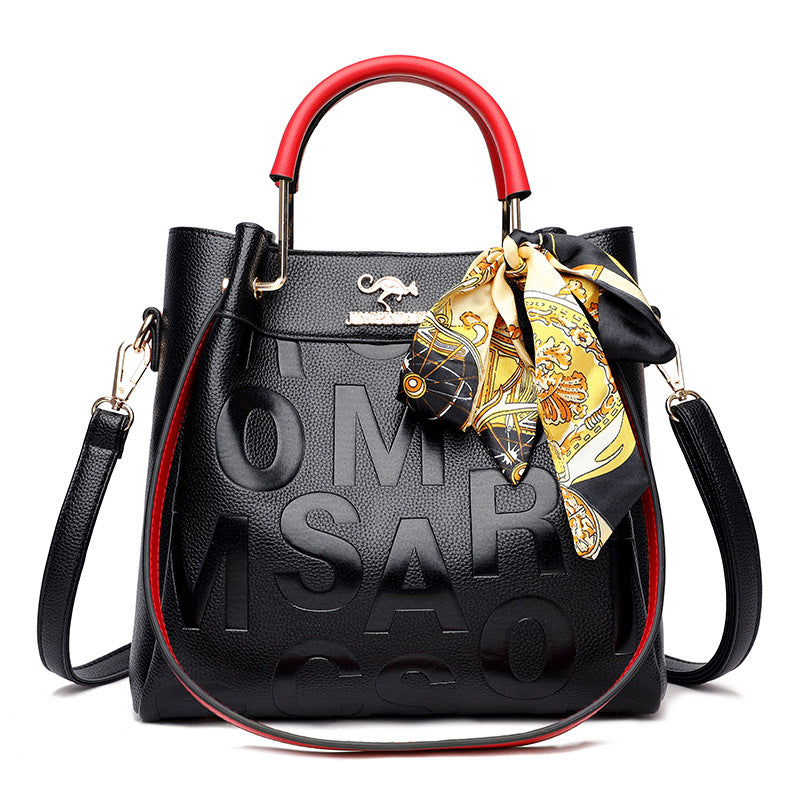 Western Style Soft Leather Embossed handBag
