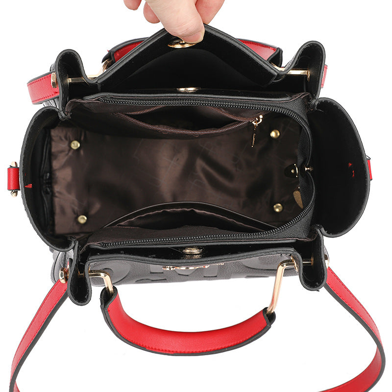 Western Style Soft Leather Embossed handBag