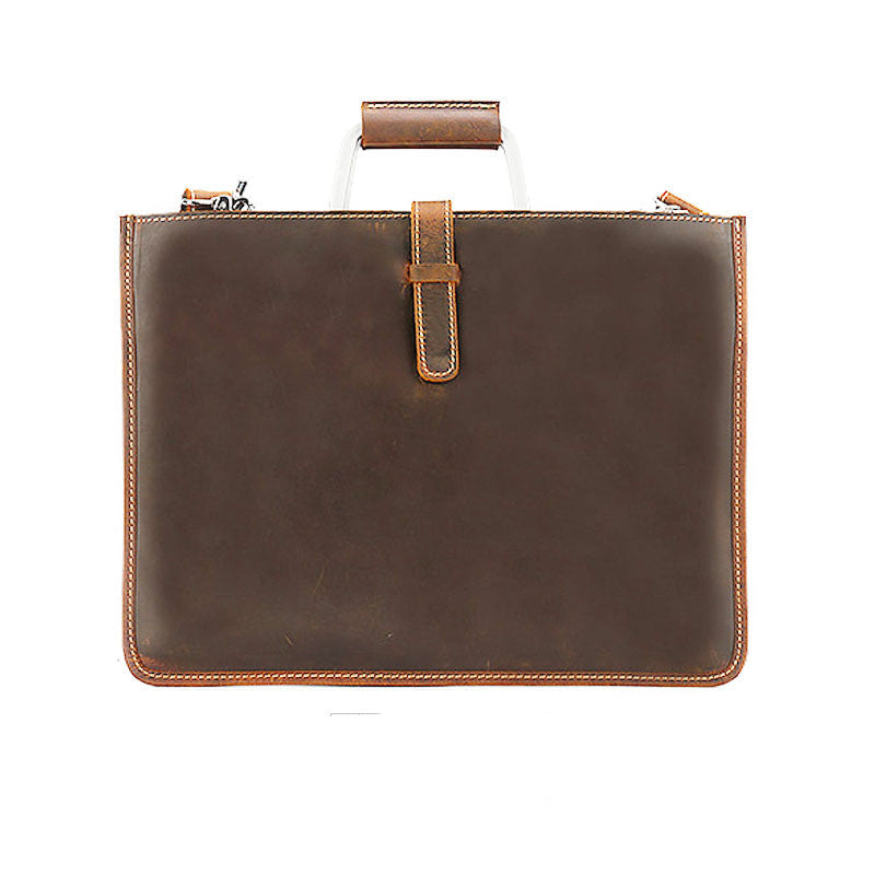 Simple Briefcase British mens Handmade Retro