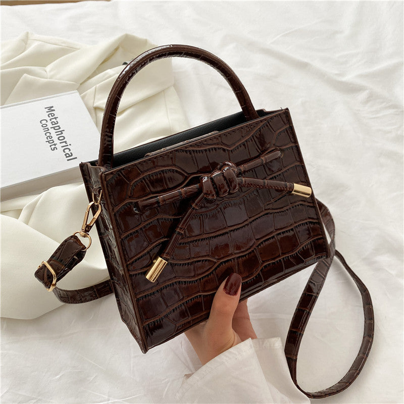 New Style Single Shoulder Messenger Bag Female Mori Stone Pattern