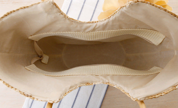Straw bag beach bag handbag