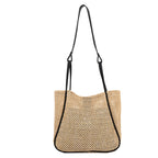 Women's Large Capacity Hand-held One-shoulder Woven Straw Bag